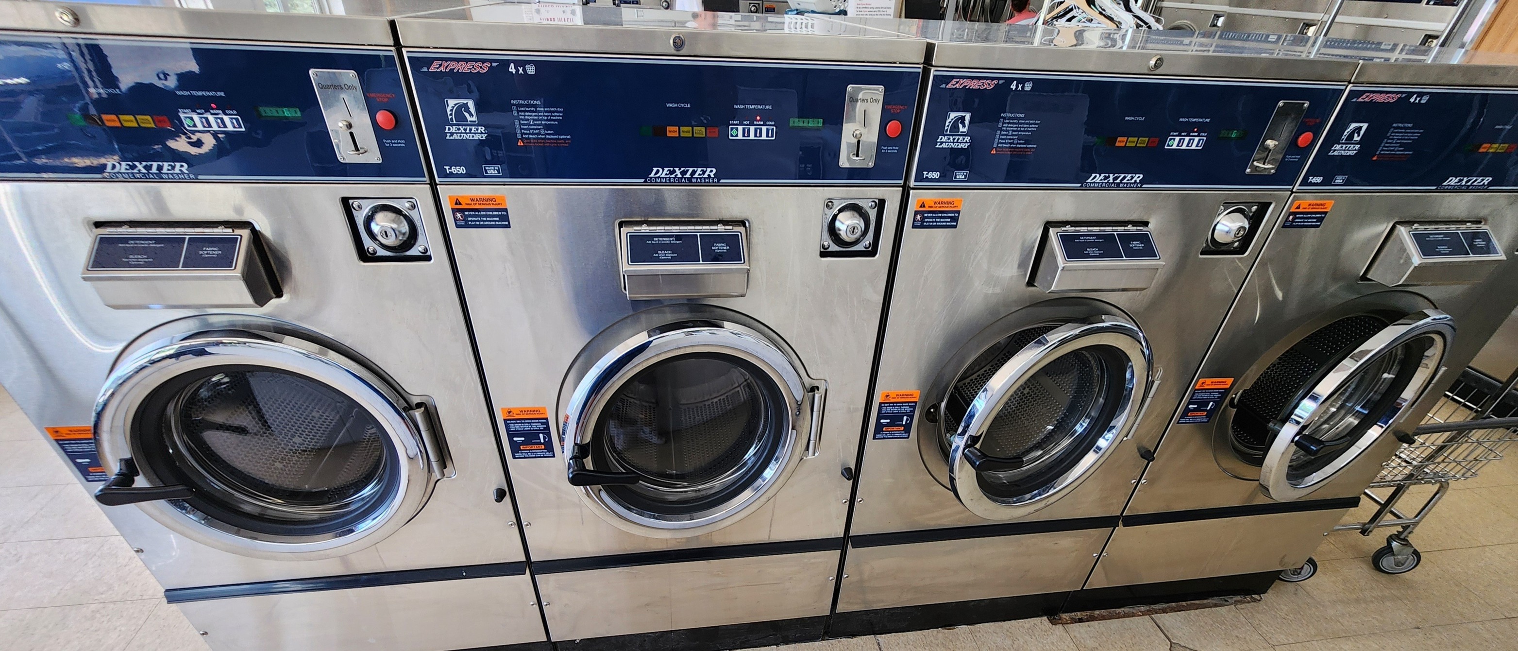 Inside view of Sudsy's Coin Laundry - Washers